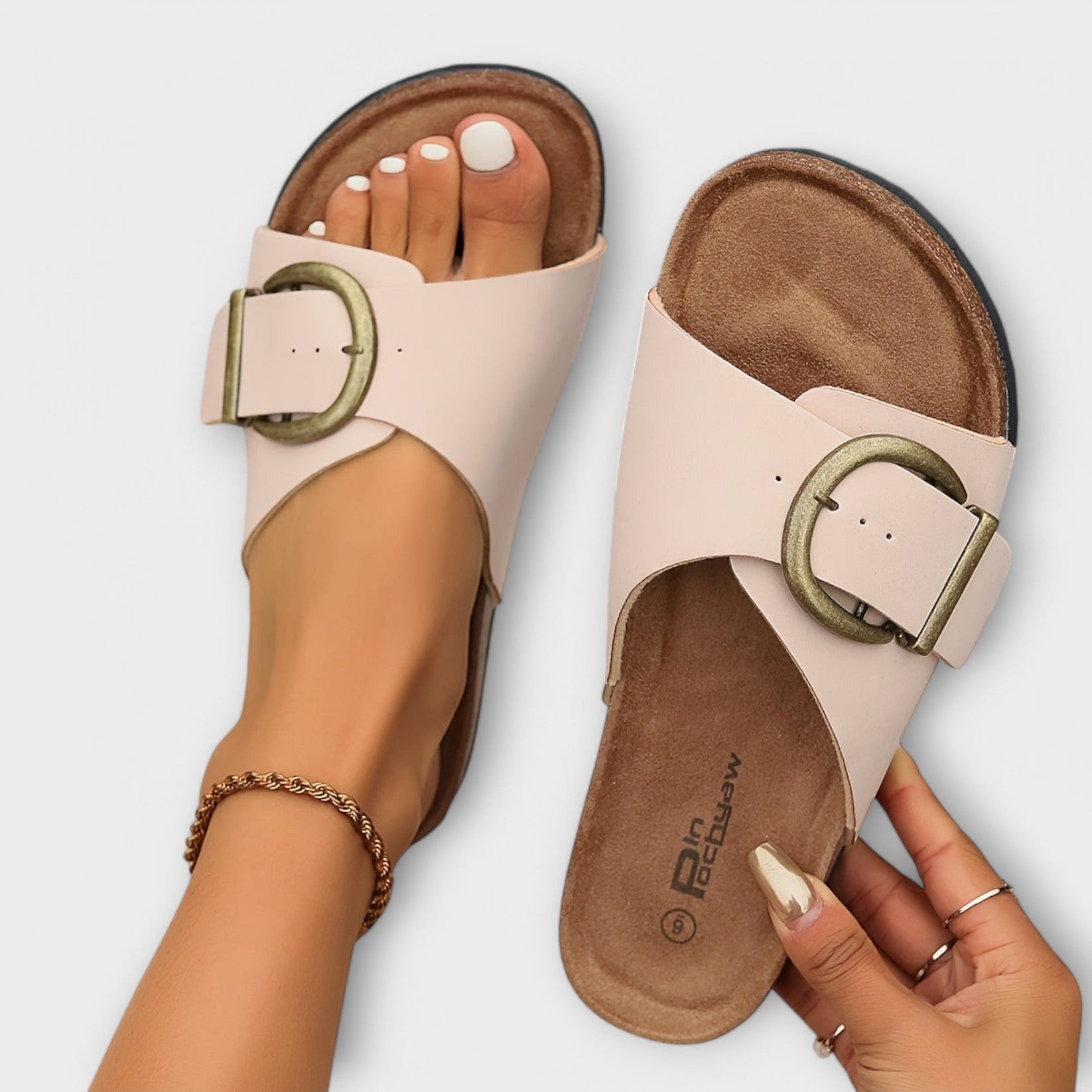 Nolia – Stylische Komfortsandalen beige