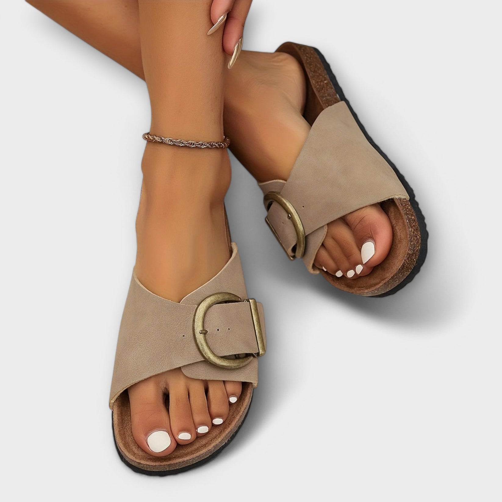 Nolia – Stylische Komfortsandalen khaki