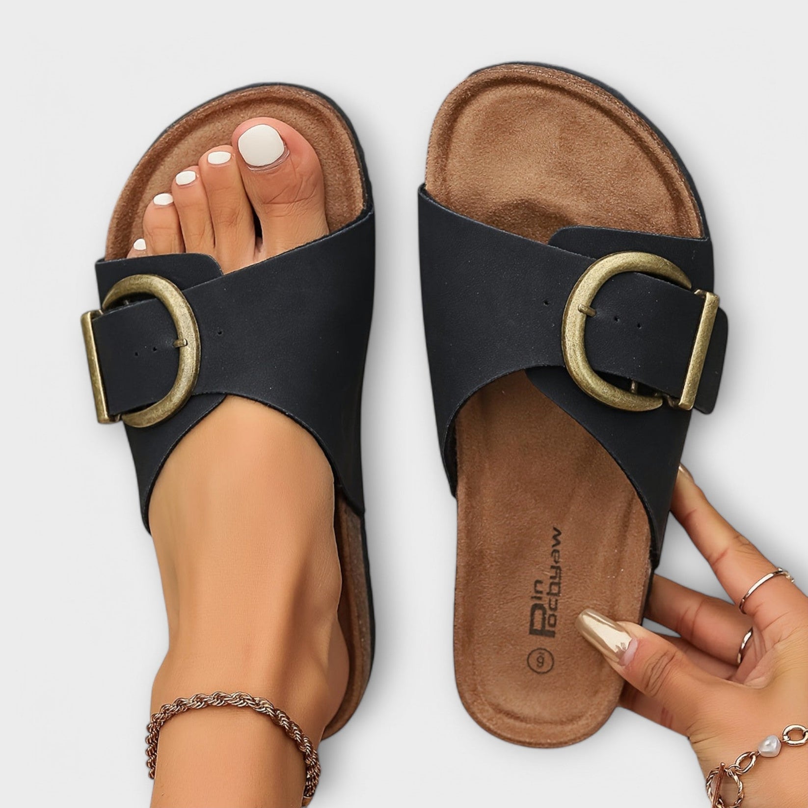 Nolia – Stylische Komfortsandalen schwarz